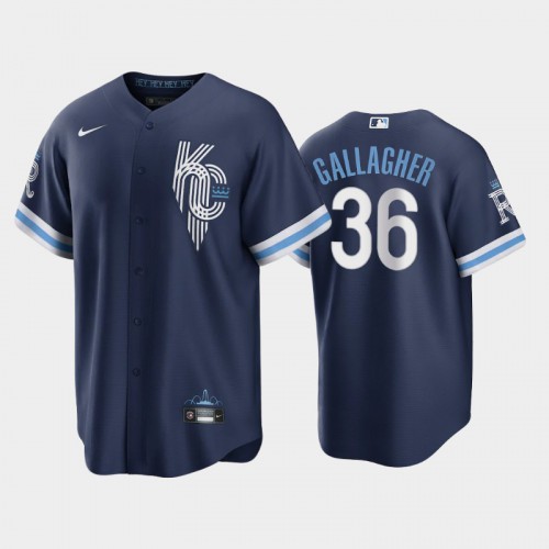Kansas City Kansas City Royals #36 Cam Gallagher Men's Game Replica 2022 City Connect Navy Jersey Men's