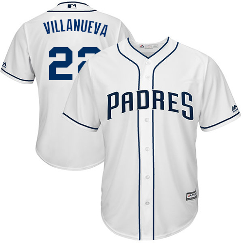 San Diego Padres #22 Christian Villanueva White New Cool Base Stitched Jersey Men's