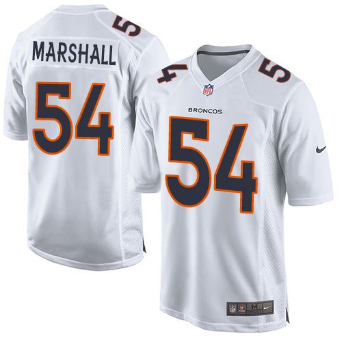 Denver Broncos #54 Brandon Marshall White Men's Stitched Game Event Jersey Men's