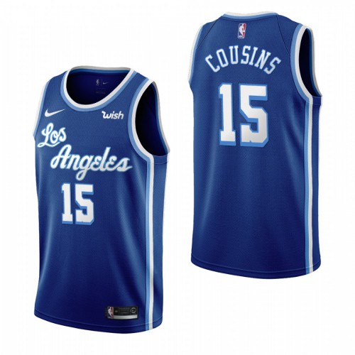 Los Angeles Los Angeles Lakers #15 Demarcus Cousins Blue 2019-20 Classic Edition Stitched Jersey Mens