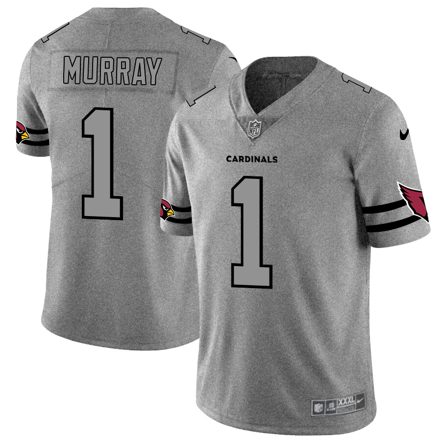 Arizona Cardinals #1 Kyler Murray Men's Gray Gridiron II Vapor Untouchable Limited Jersey