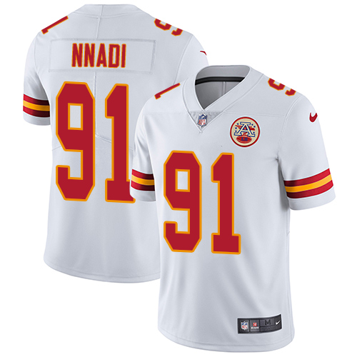 Kansas City Chiefs #91 Derrick Nnadi White Men's Stitched Vapor Untouchable Limited Jersey Men's