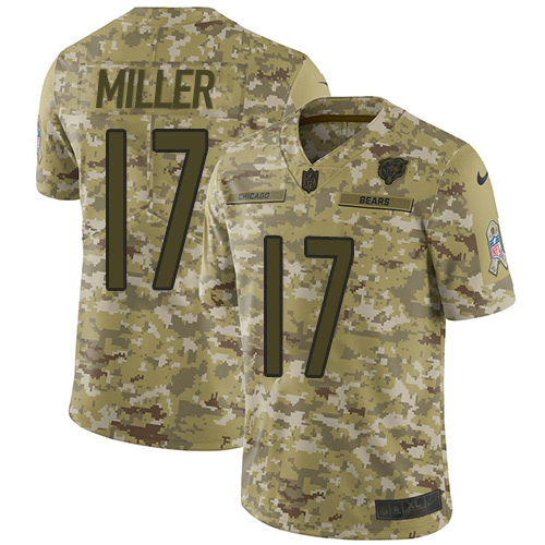 Chicago Bears #17 Anthony Miller Camo Youth Stitched Limited 2018 Salute to Service Jersey Youth