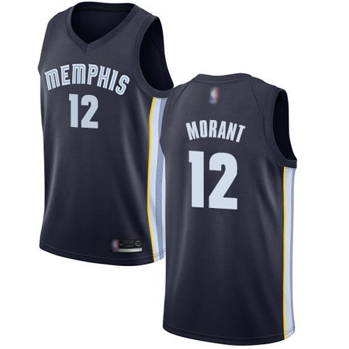 Memphis Grizzlies #12 Ja Morant Navy Blue Youth Swingman Icon Edition Jersey Youth