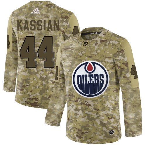 Adidas Edmonton Oilers #44 Zack Kassian Camo Authentic Stitched Jersey Men's