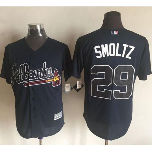 Atlanta Braves #29 John Smoltz Blue New Cool Base Stitched Jersey Men's