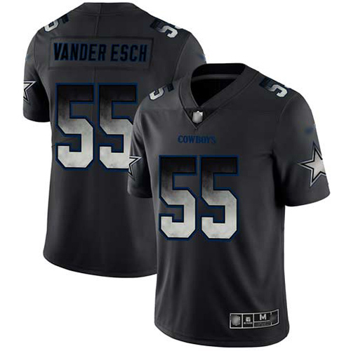 Cowboys #55 Leighton Vander Esch Black Men's Stitched Vapor Untouchable Limited Smoke Fashion Jersey