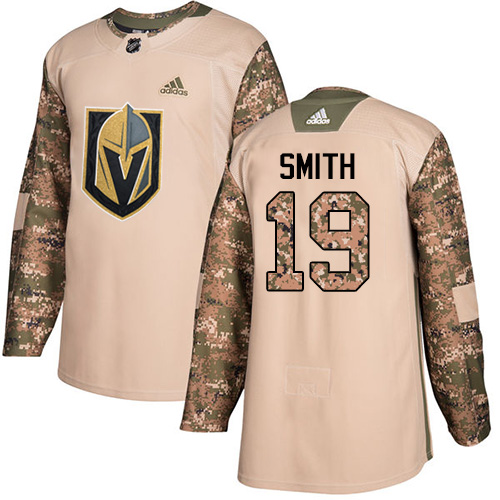 Adidas Golden Vegas Golden Knights #19 Reilly Smith Camo Authentic 2017 Veterans Day Stitched Jersey Men's