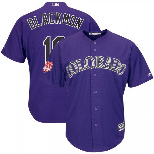 Colorado Rockies #19 Charlie Blackmon Purple 2019 Spring Training Cool Base Stitched Jersey Men's