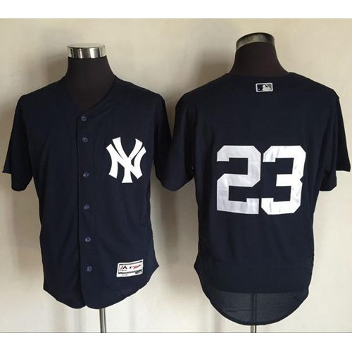 New York Yankees #23 Don Mattingly Navy Blue Flexbase Authentic Collection Stitched Jersey Men's