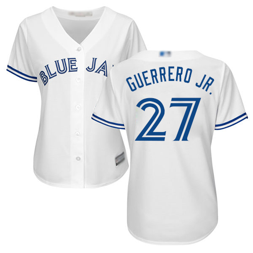 Toronto Blue Jays #27 Vladimir Guerrero Jr. White Home Women's Stitched Jersey Womens