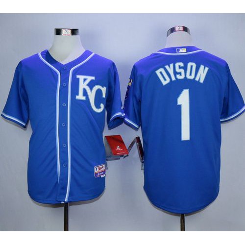 Kansas City Royals #1 Jarrod Dyson Blue Alternate 2 Cool Base Stitched Jersey Men's