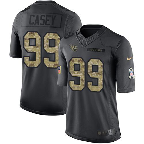 Tennessee Titans #99 Jurrell Casey Black Men's Stitched Limited 2016 Salute To Service Jersey Men's
