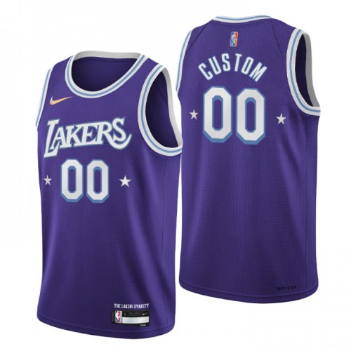 Los Angeles Lakers Custom Men's Purple 2021/22 Swingman Jersey - City Edition