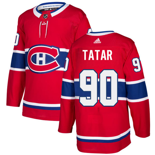Adidas Montreal Canadiens #90 Tomas Tatar Red Home Authentic Stitched Jersey Men's
