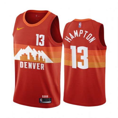 Denver Nuggets #13 R.J. Hampton Red Womens Swingman 2020-21 City Edition Jersey Womens