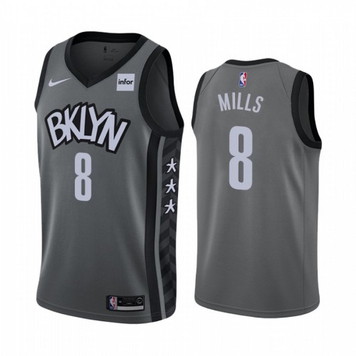 Brooklyn Nets #8 Patty Mills Gray Womens Swingman Statement Edition Jersey Womens