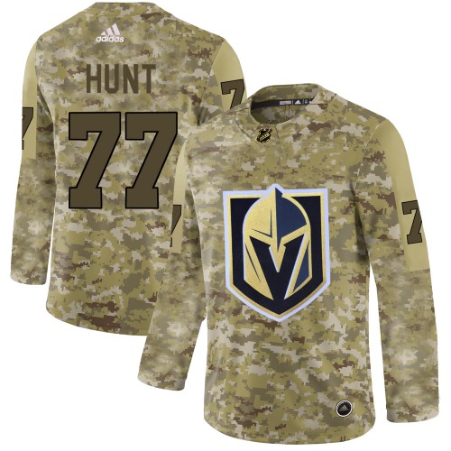 Adidas Golden Vegas Golden Knights #77 Brad Hunt Camo Authentic Stitched Jersey Men's