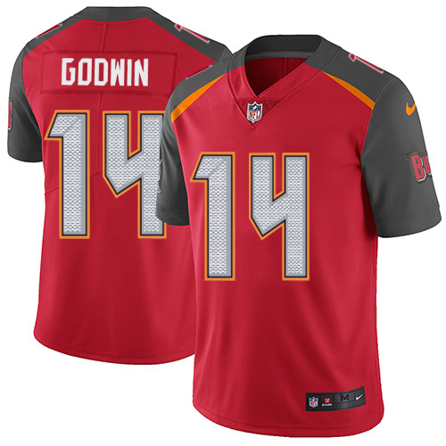 Buccaneers #14 Chris Godwin Red Team Color Men's Stitched Vapor Untouchable Limited Jersey