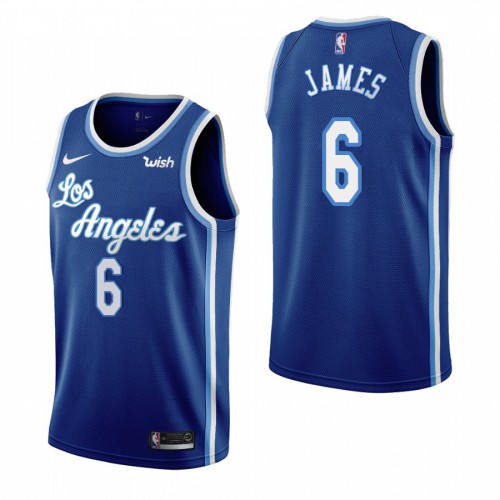 Los Angeles Los Angeles Lakers #6 Lebron James Blue 2019-20 Classic Edition Stitched Jersey Mens