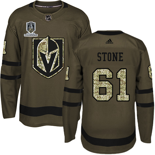 Adidas Golden Knights #61 Mark Stone Green 2023 Stanley Cup Champions Salute To Service Stitched Jersey