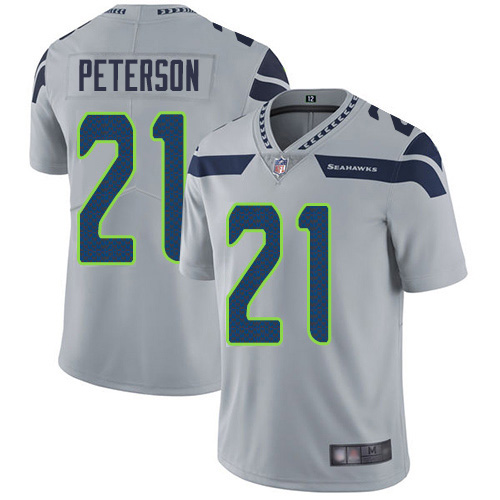 Seattle Seahawks #21 Adrian Peterson Grey Alternate Men's Stitched Vapor Untouchable Limited Jersey Men's