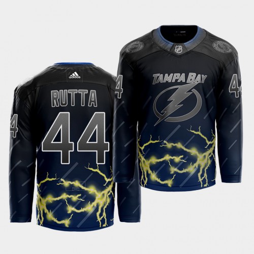 Adidas Tampa Bay Lightning #44 Jan Rutta 2021 City Concept Stitched Jersey - Black Men's