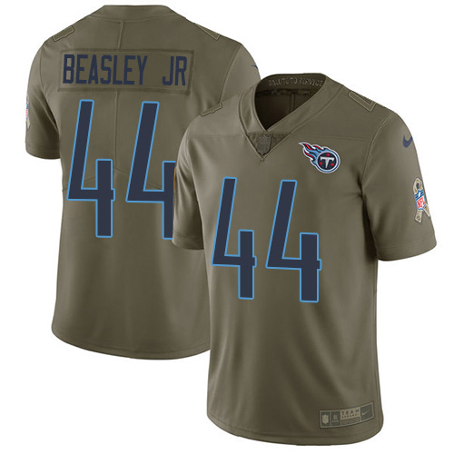 Tennessee Titans #44 Vic Beasley Jr Olive Youth Stitched Limited 2017 Salute To Service Jersey Youth