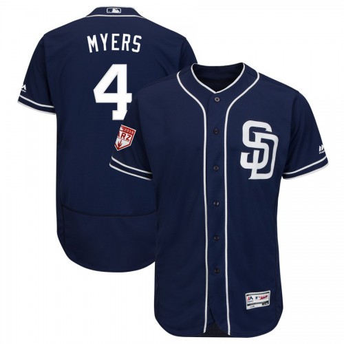 San Diego Padres #4 Wil Myers Navy 2019 Spring Training Flex Base Stitched Jersey Men's