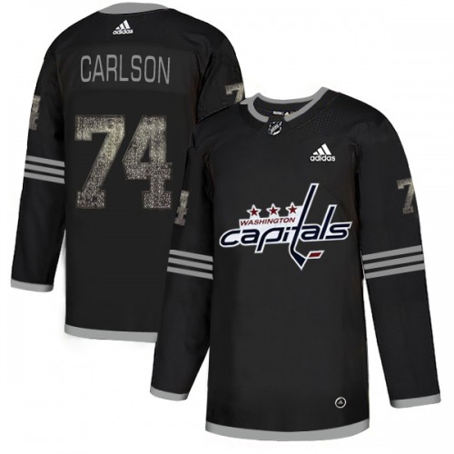 Adidas Washington Capitals #74 John Carlson Black_1 Authentic Classic Stitched Jersey Men's