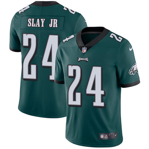 Philadelphia Eagles #24 Darius Slay Jr Green Team Color Men's Stitched Vapor Untouchable Limited Jersey Men's