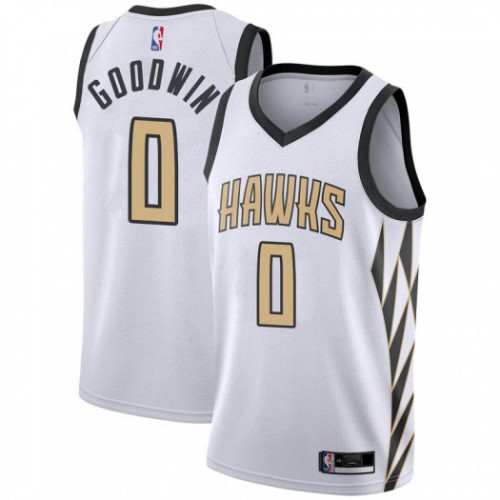 Atlanta Hawks #0 Brandon Goodwin White Youth Swingman City Edition 2018/19 Jersey Youth