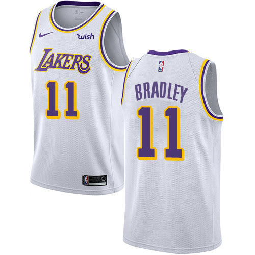 Los Angeles Lakers #11 Avery Bradley White Swingman Association Edition Jersey Mens