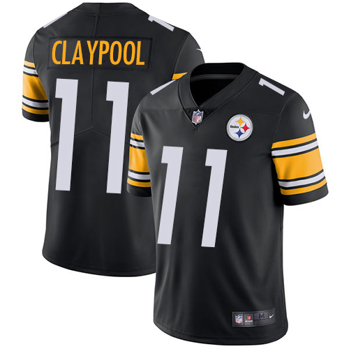 Pittsburgh Steelers #11 Chase Claypool Black Team Color Men's Stitched Vapor Untouchable Limited Jersey Men's