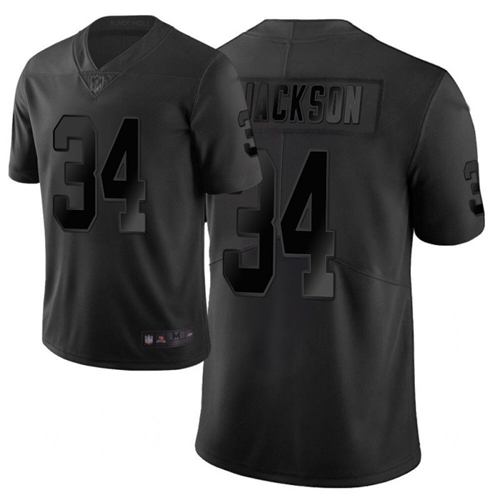 Raiders #34 Bo Jackson Black Men's Stitched Limited City Edition Jersey
