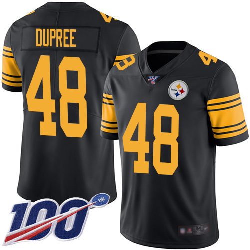 Pittsburgh Steelers #48 Bud Dupree Black Men's Stitched Limited Rush 100th Season Jersey Men's