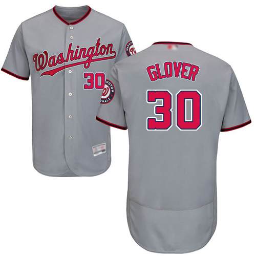 Washington Nationals #30 Koda Glover Grey Flexbase Authentic Collection Stitched Jersey Men's
