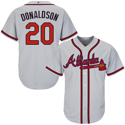 Atlanta Braves #20 Josh Donaldson Grey Cool Base Stitched Youth Jersey Youth