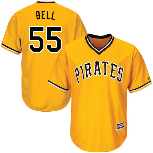 Pittsburgh Pirates #55 Josh Bell Gold Cool Base Stitched Youth Jersey Youth