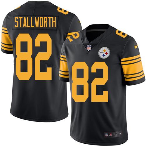 Pittsburgh Steelers #82 John Stallworth Black Men's Stitched Limited Rush Jersey Men's