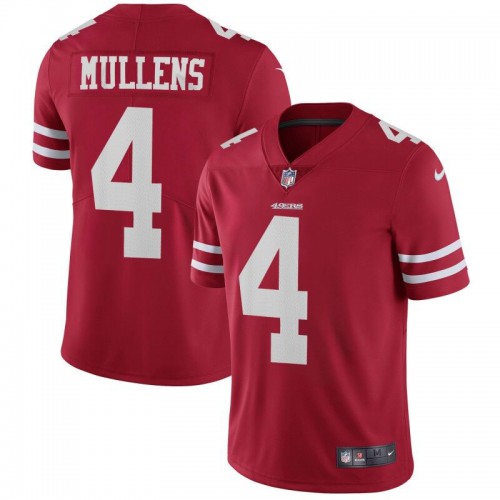 San Francisco 49ers #4 Nick Mullens Red Team Color Men's Stitched Vapor Untouchable Limited Jersey Men's