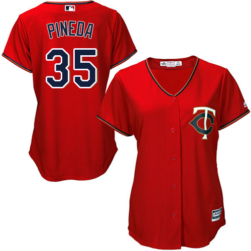 Minnesota Twins #35 Michael Pineda Red Women's Alternate Stitched Jersey Womens