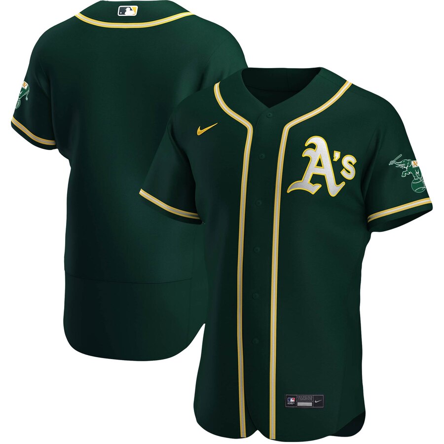 Oakland Athletics Men's Green Alternate 2020 Authentic Team Jersey