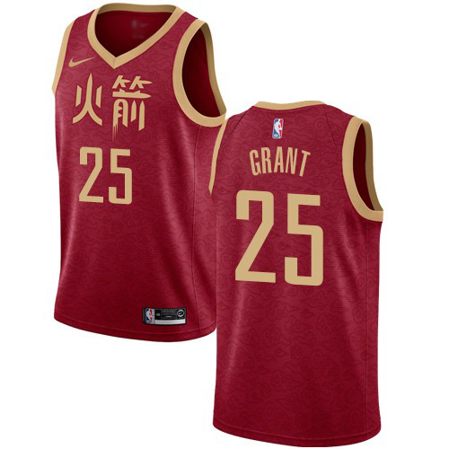 Houston Rockets #25 Jerian Grant Red Womens Swingman City Edition 2018/19 Jersey Womens