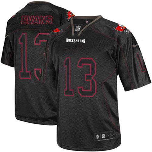 Buccaneers #13 Mike Evans Lights Out Black Men's Stitched Elite Jersey