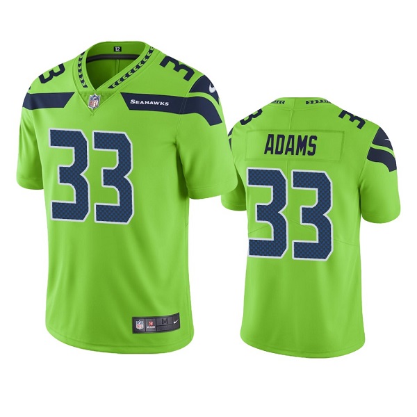 Seattle Seahawks #33 Jamal Adams Men's Green Color Rush Limited Stitched Jersey