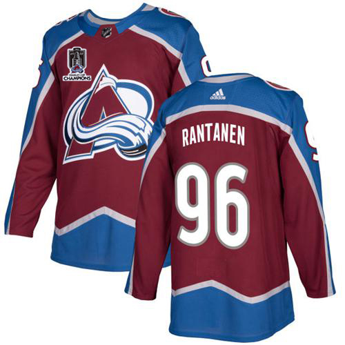 Adidas Colorado Avalanche #96 Mikko Rantanen Burgundy Youth 2022 Stanley Cup Champions Burgundy Home Authentic Stitched Jersey Youth