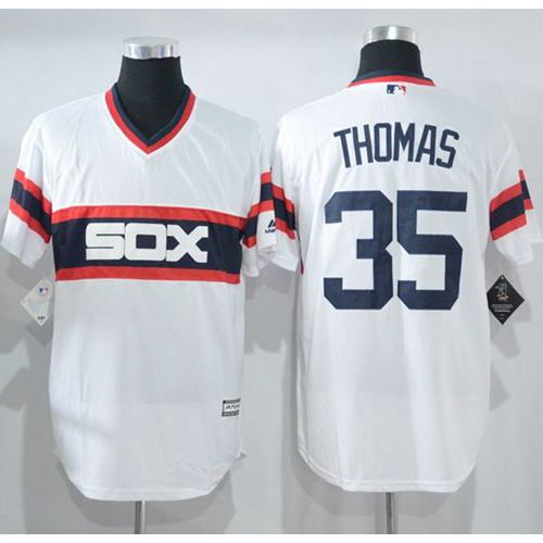 Chicago White Sox #35 Frank Thomas White New Cool Base Alternate Home Stitched Jersey Men's