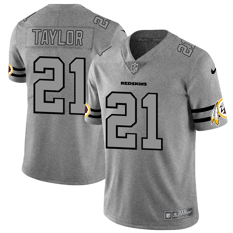 Washington Commanders #21 Sean Taylor Men's Gray Gridiron II Vapor Untouchable Limited Jersey