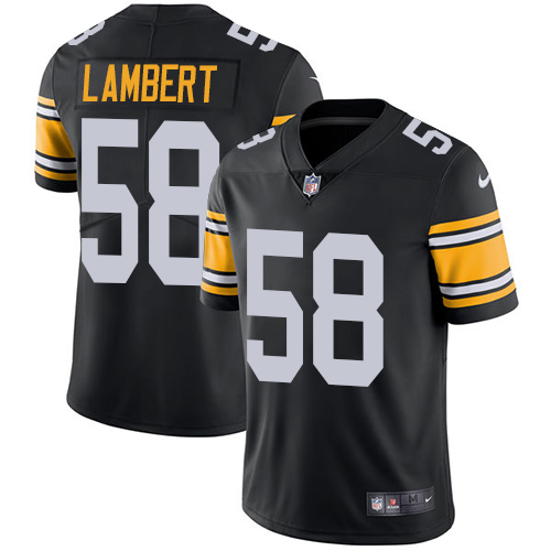 Pittsburgh Steelers #58 Jack Lambert Black Alternate Youth Stitched Vapor Untouchable Limited Jersey Youth